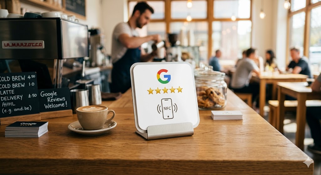 Placa NFC TopStar para reseñas de Google