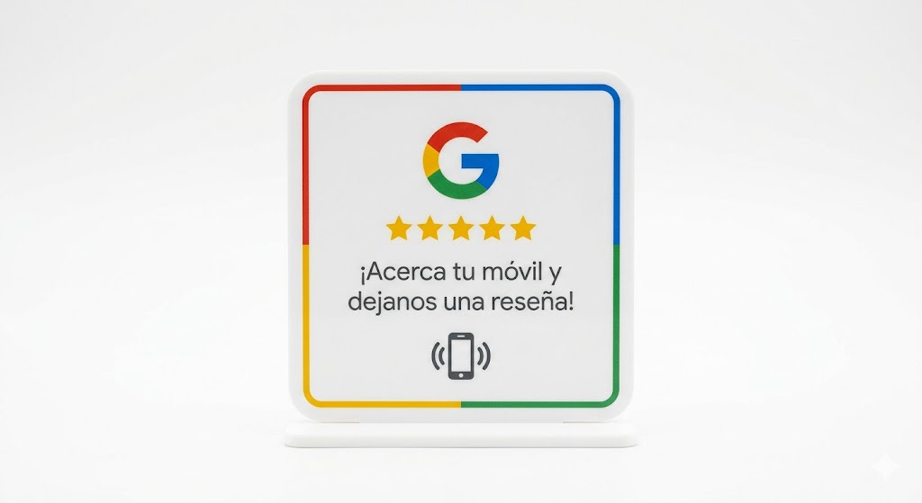 Detalle de placa NFC TopStar con tecnología QR